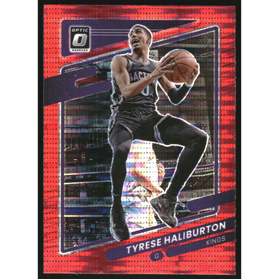 2021-22 Donruss Optic Red Pulsar #38 Tyrese Haliburton
