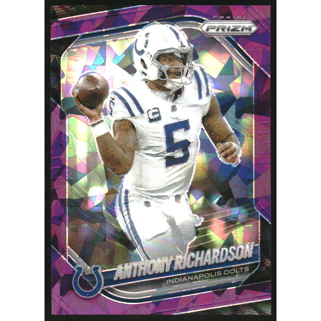 2025 Panini Prizm Prizms Purple Ice #193 Anthony Richardson. rookie card picture