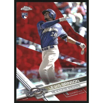 2017 Topps Chrome Update Red Refractors #HMT23 Lewis Brinson