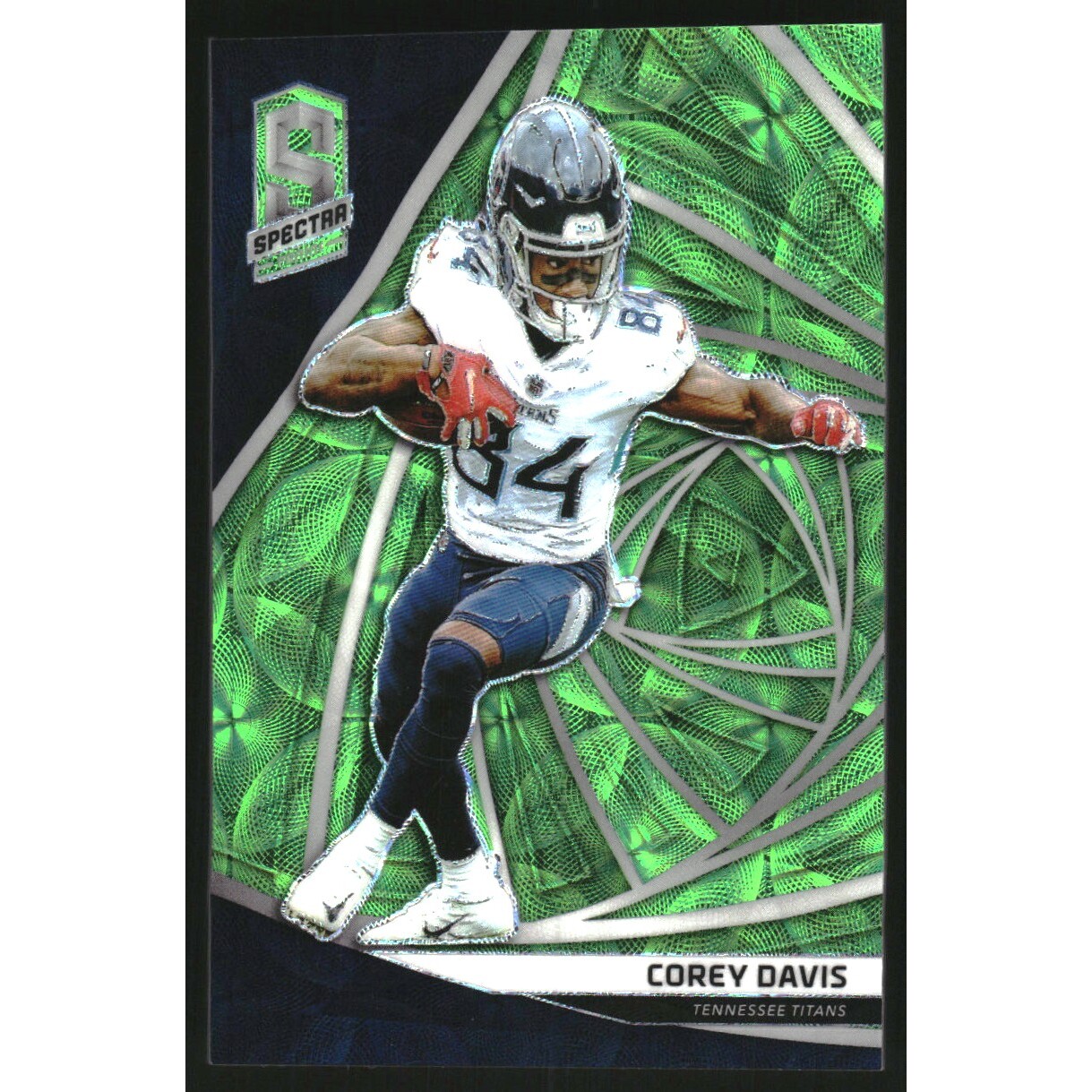 2019 Panini Spectra Neon Green #12 Corey Davis. rookie card picture