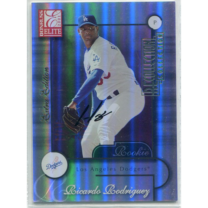 2003 Donruss Elite Recollection Autographs #51 Ricardo Rodriguez 01/75. rookie card picture