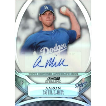 2010 Bowman Sterling Prospect Autographs Refractors #AM Aaron Miller