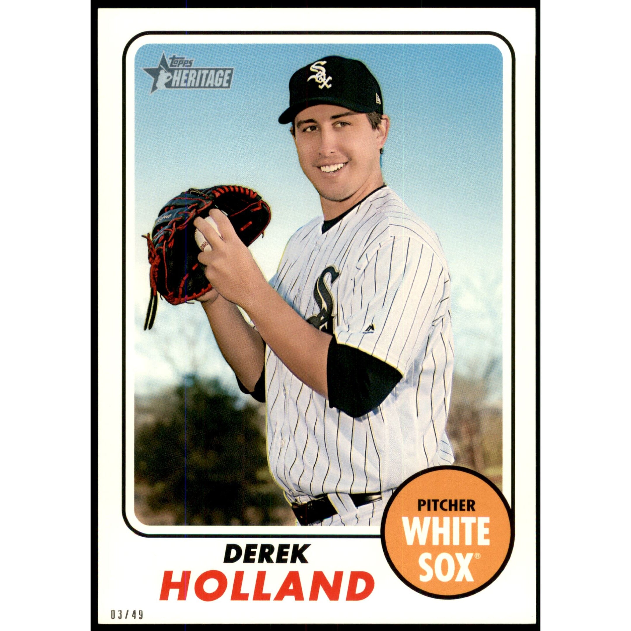 2017 Topps Heritage 5x7 #652 Derek Holland. rookie card picture