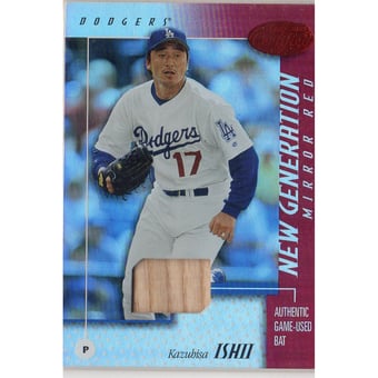 2002 Leaf Certified Mirror Red #176 Kazuhisa Ishii NG Bat