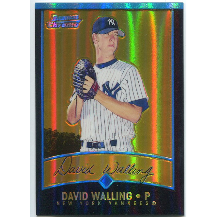 2001 Bowman Chrome Gold Refractors #283 David Walling