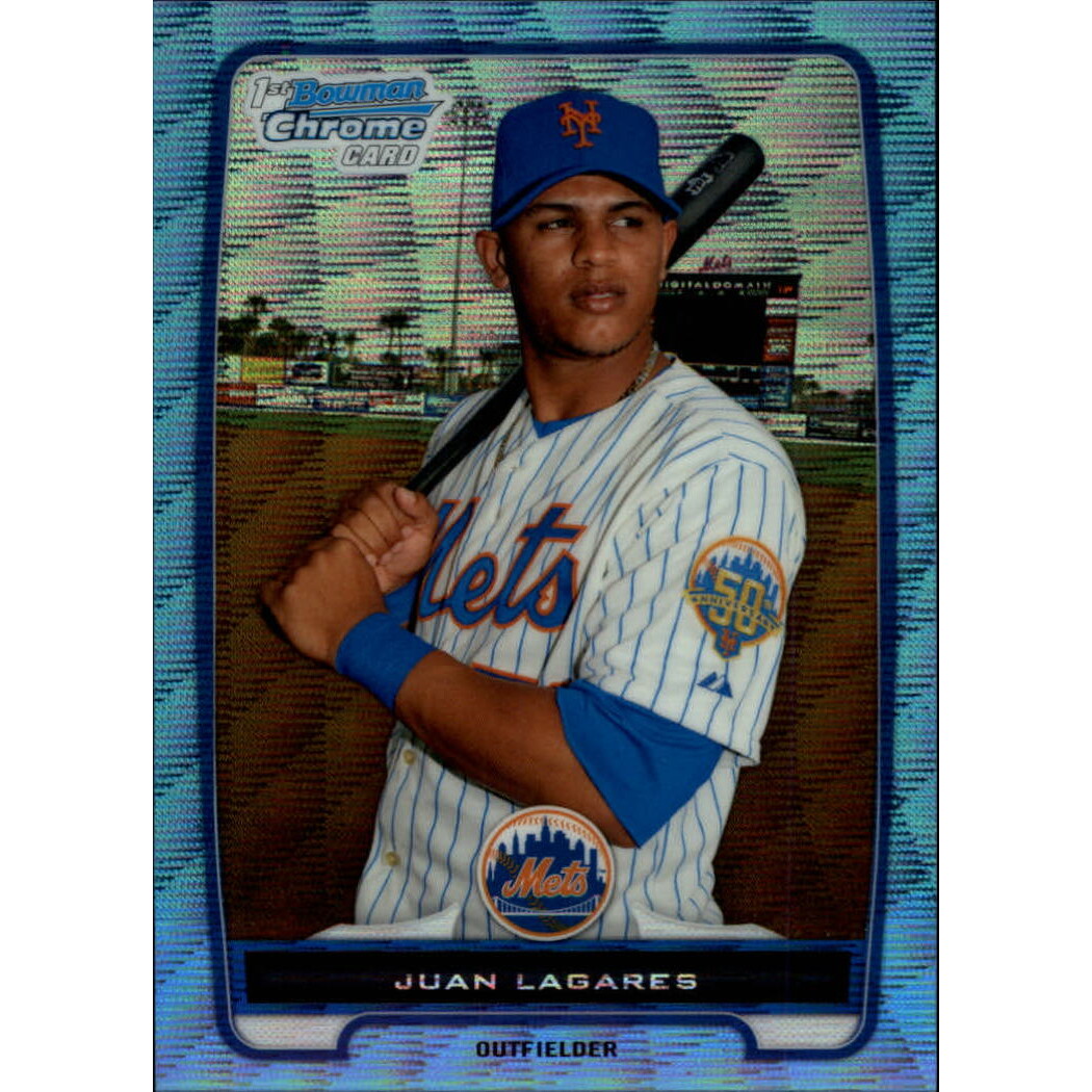 2012 Bowman Chrome Prospects Blue Wave Refractors #BCP212 Juan Lagares. rookie card picture