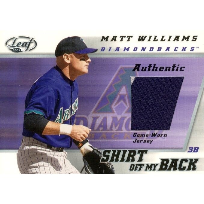 2002 Leaf Shirt Off My Back #MW Matt Williams