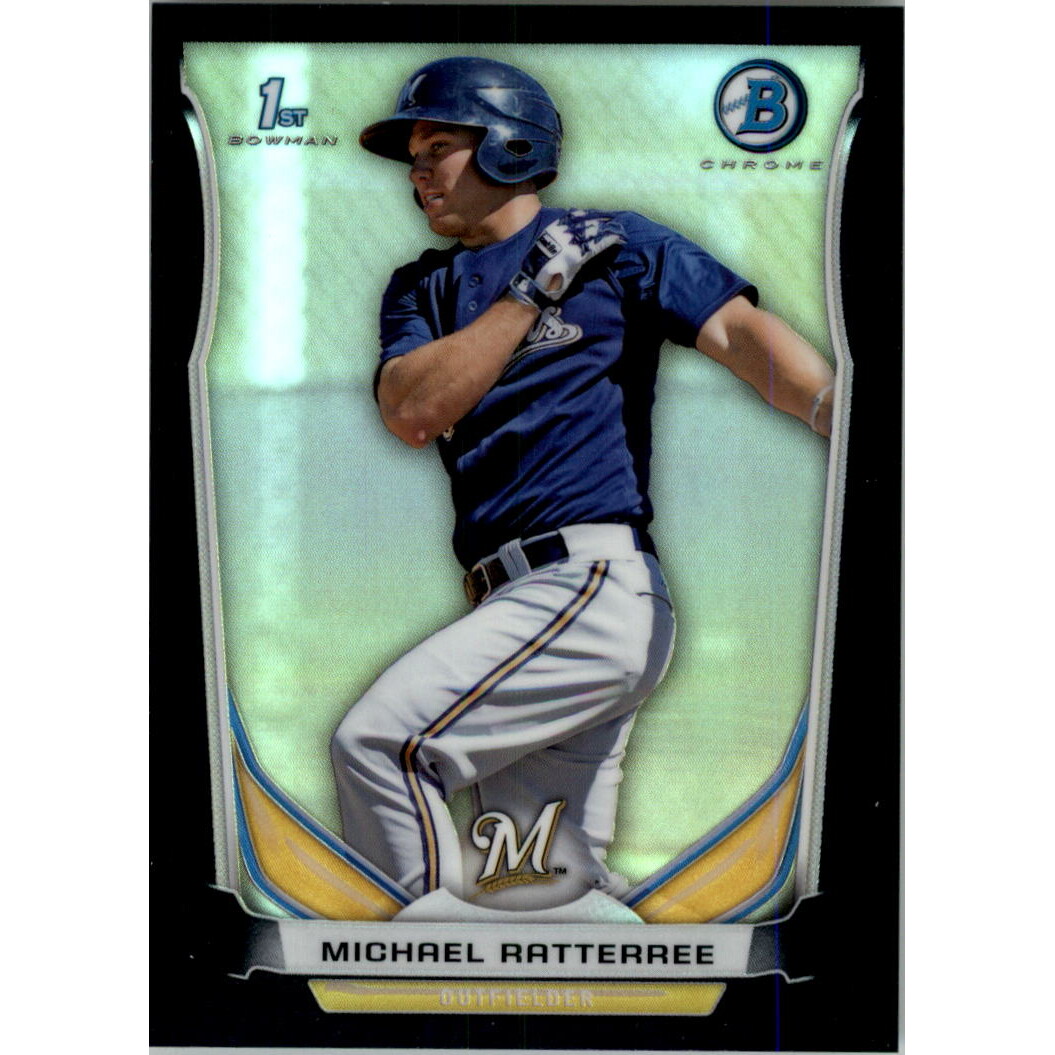 2014 Bowman Chrome Prospects Black Refractors #BCP89 Michael Ratterree