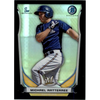 2014 Bowman Chrome Prospects Black Refractors #BCP89 Michael Ratterree