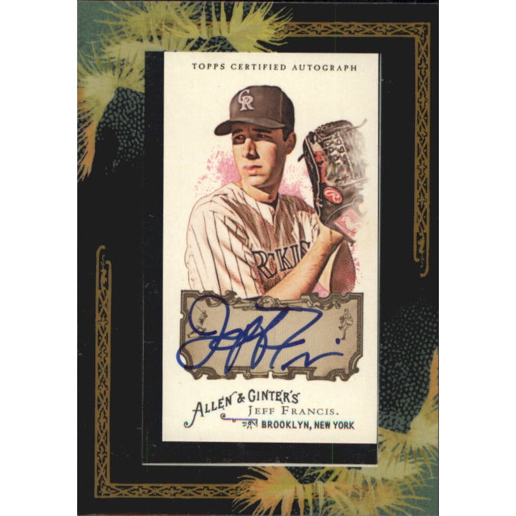 2008 Topps Allen and Ginter Autographs #JF Jeff Francis B