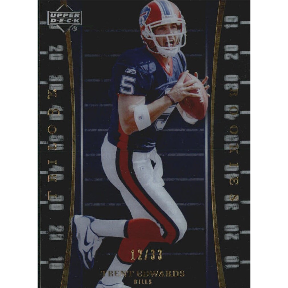 2007 Upper Deck Trilogy Gold #178 Trent Edwards. rookie card picture
