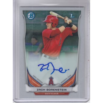 2014 Bowman Chrome Prospect Autographs #BCAPZB Zach Borenstein