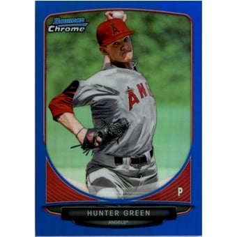 2013 Bowman Chrome Draft Draft Picks Blue Refractors #BDPP24 Hunter Green