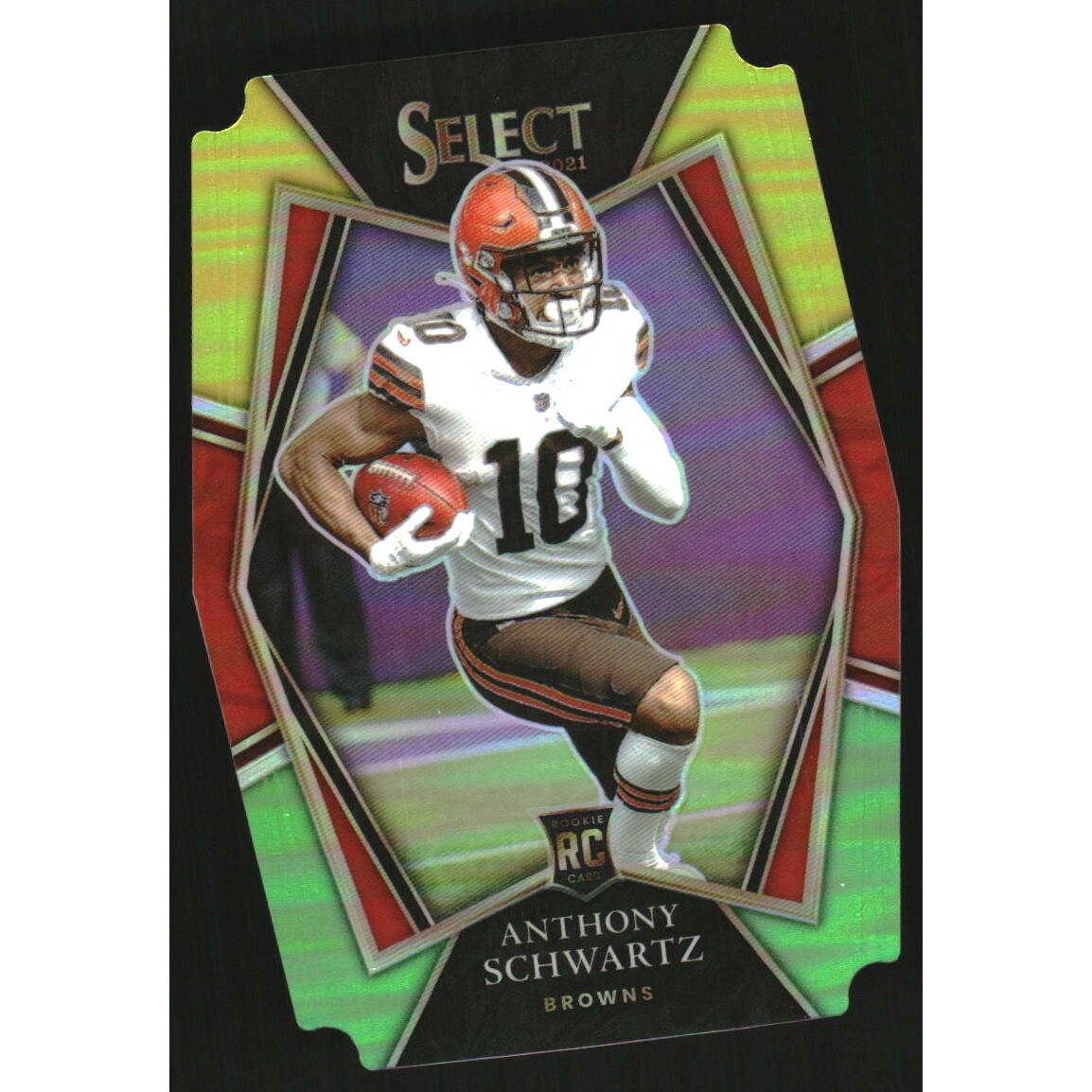2021 Select Prizm Green and Yellow Die Cut #170 Anthony Schwartz