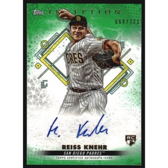 2022 Topps Inception Rookie and Emerging Stars Autographs Green #BRESRKN Reiss Knehr