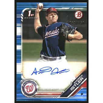 2019 Bowman Prospect Autographs Blue #PAAI Andrew Istler