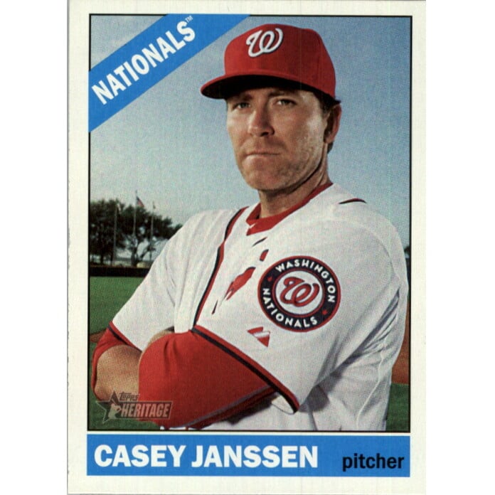 2015 Topps Heritage Gum Stained Back #700 Casey Janssen. rookie card picture