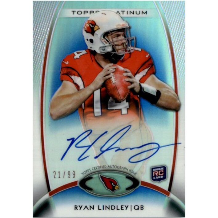 2012 Topps Platinum Rookie Autographs Blue Refractors #105 Ryan Lindley. rookie card picture