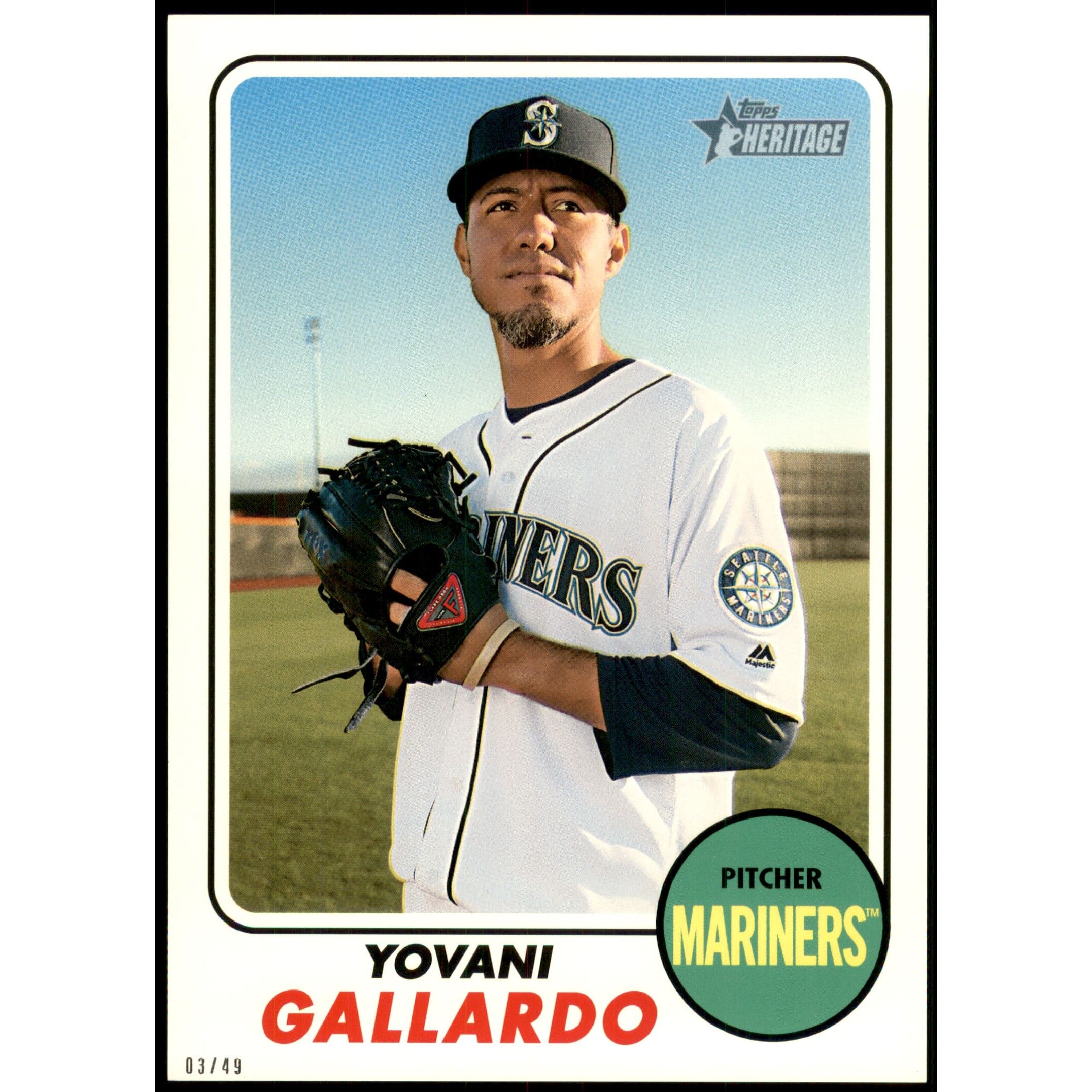 2017 Topps Heritage 5x7 #510 Yovani Gallardo. rookie card picture