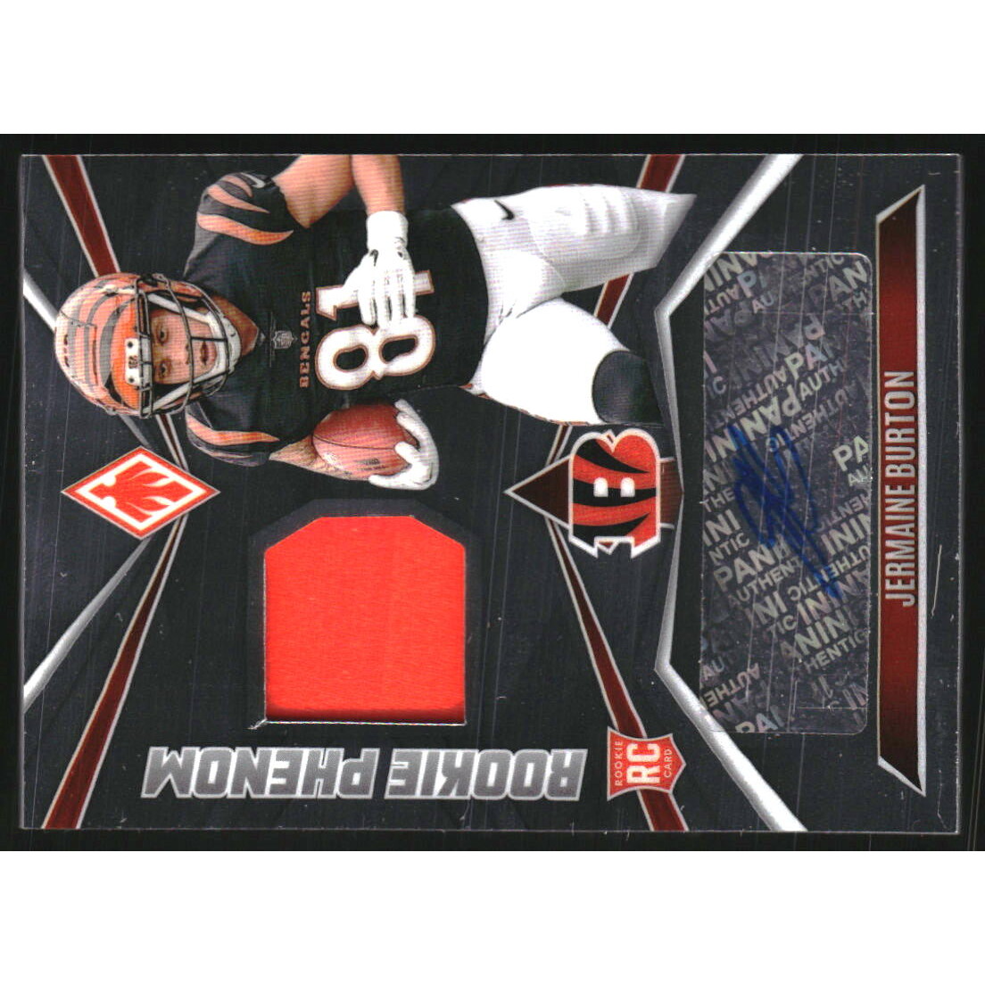 2024 Panini Phoenix Rookie Phenoms Jersey Autographs #35 Jermaine Burton