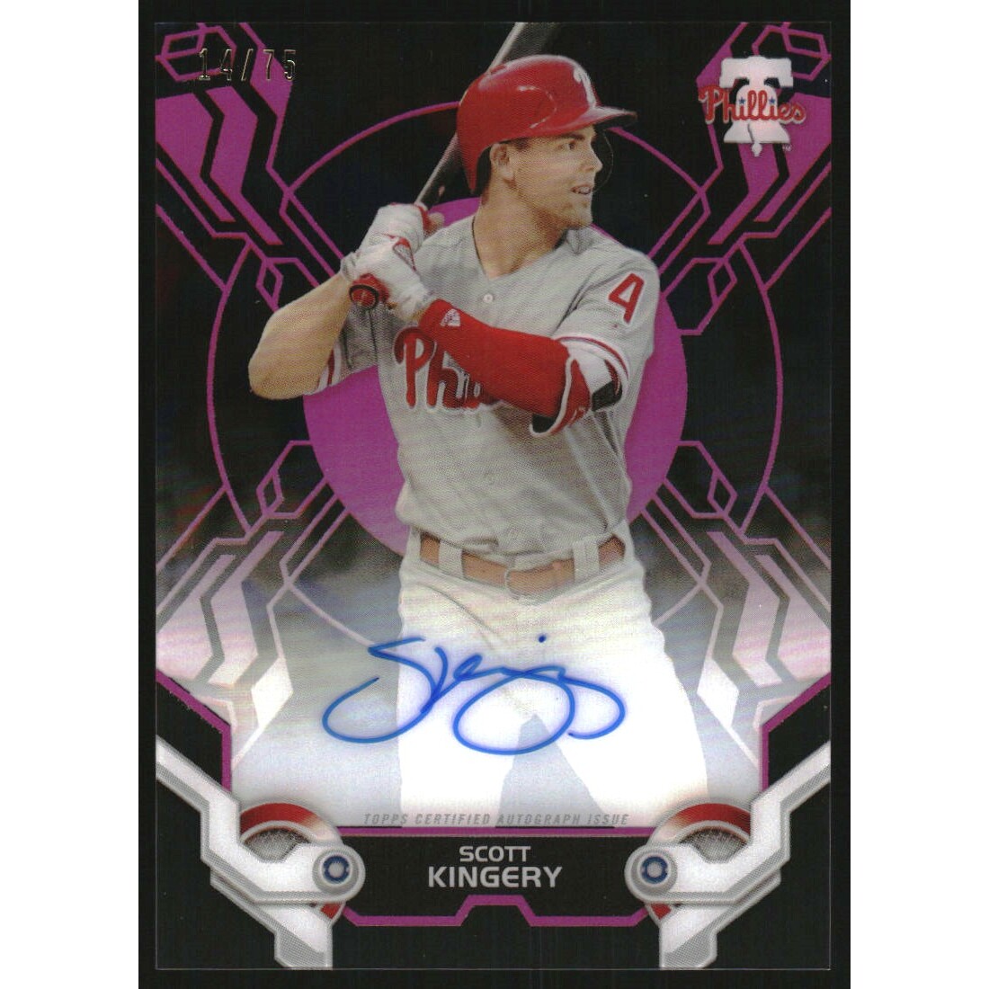 2019 Topps High Tek Autographs Pink #HTASKI Scott Kingery