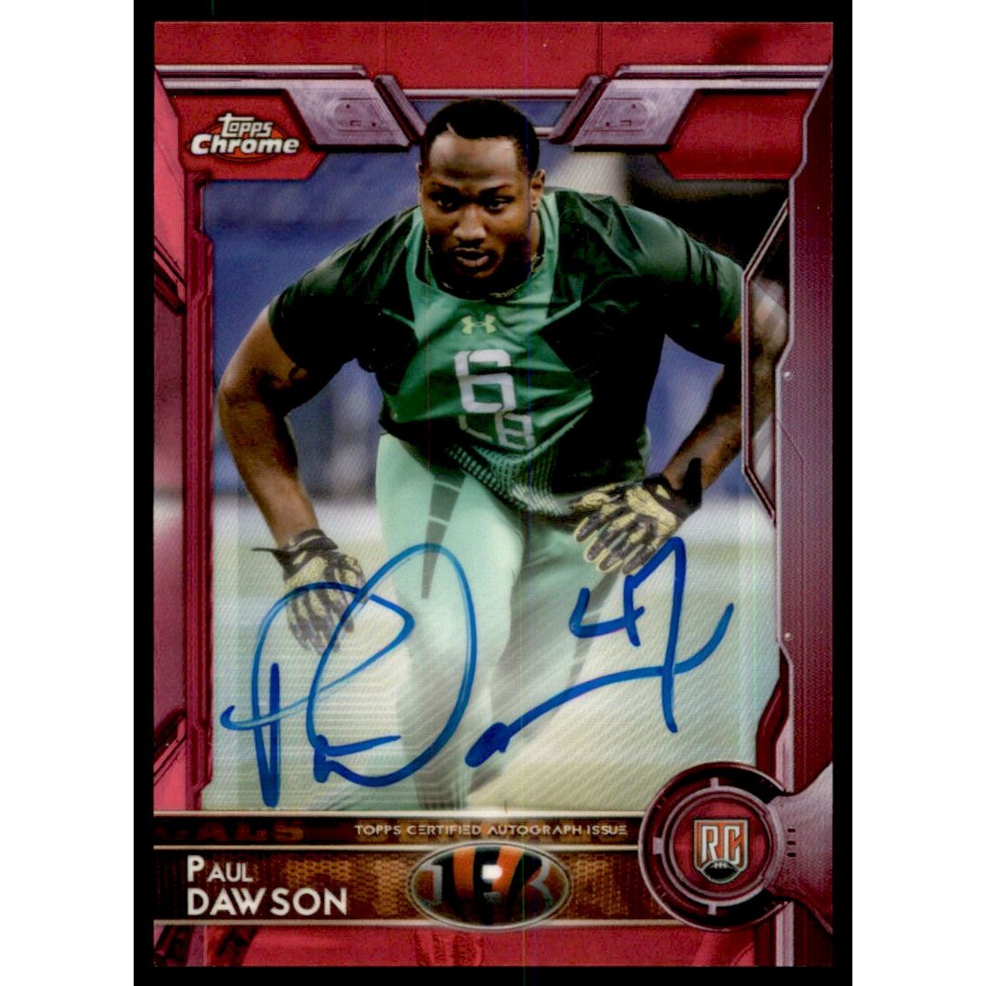 2015 Topps Chrome Rookie Autographs Pink Refractors #175 Paul Dawson. rookie card picture