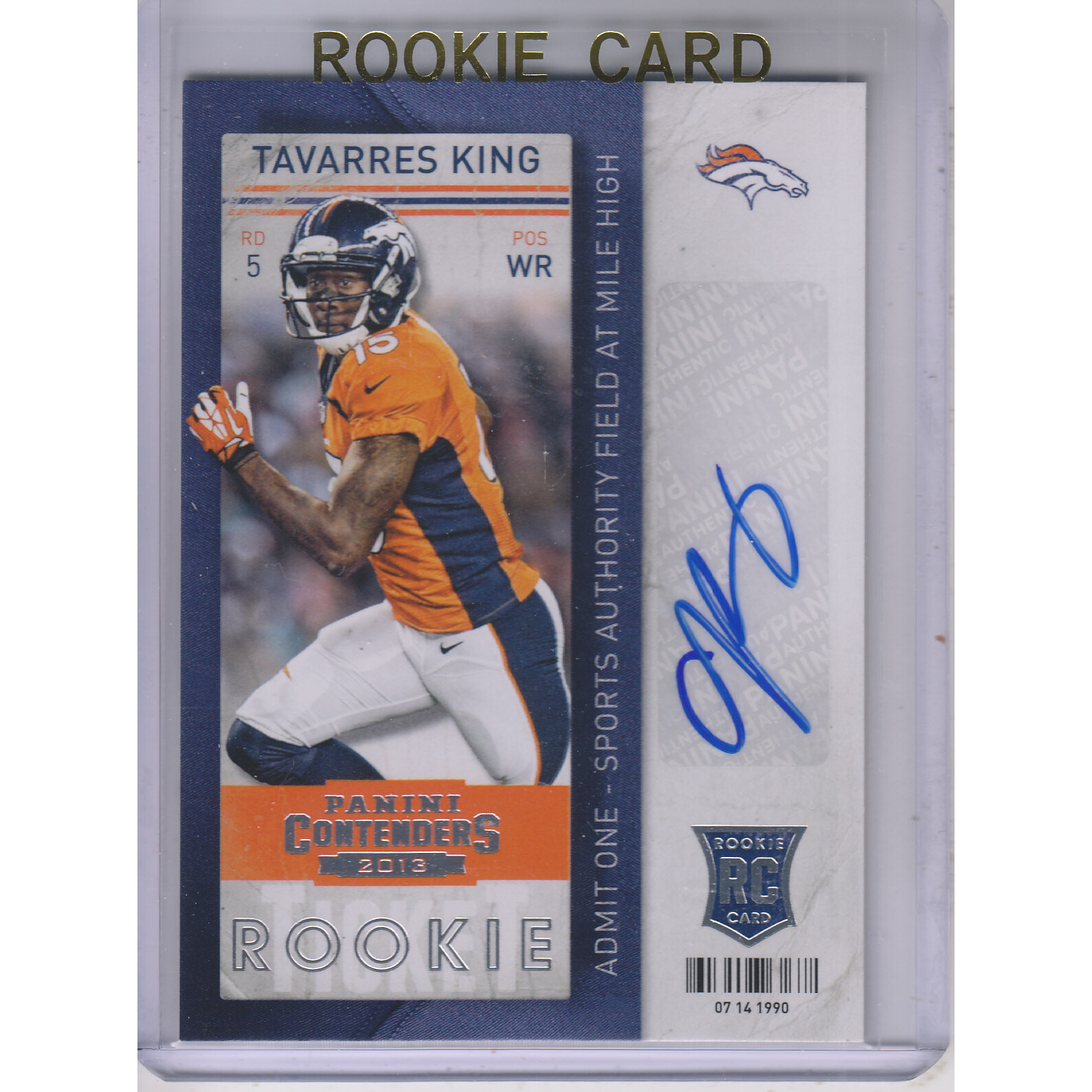 2013 Panini Contenders #185A Tavarres King AU RC