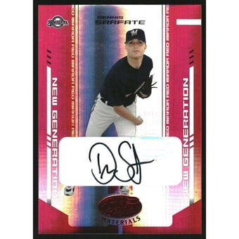 2004 Leaf Certified Materials Mirror Autograph Red #277 Dennis Sarfate NG/200