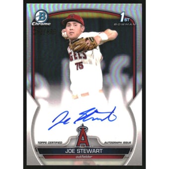 2023 Bowman Chrome Prospect Autographs Refractors #CPAJST Joe Stewart
