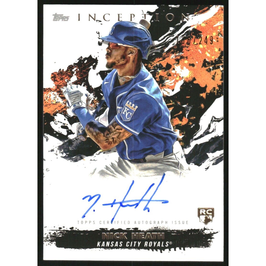 2021 Topps Inception Rookie and Emerging Stars Autographs #RESAAM Nick Heath/299. rookie card picture