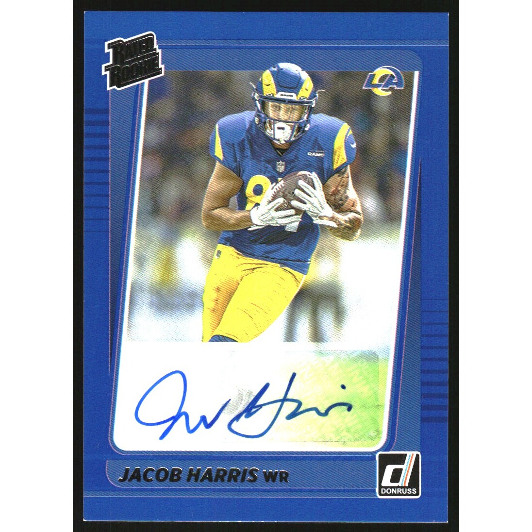 2021 Donruss Rated Rookies Autographs Blue #290 Jacob Harris