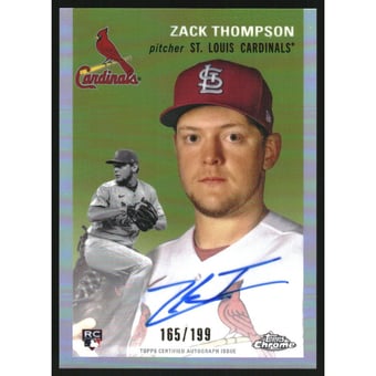 2023 Topps Chrome Platinum Anniversary Autographs Refractors #CPAZT Zack Thompson