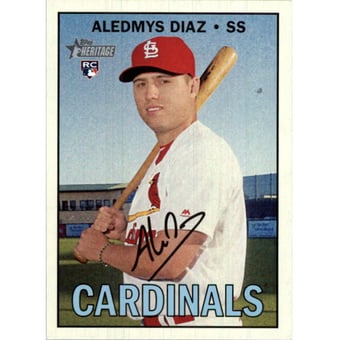 2016 Topps Heritage #713A Aledmys Diaz SP RC