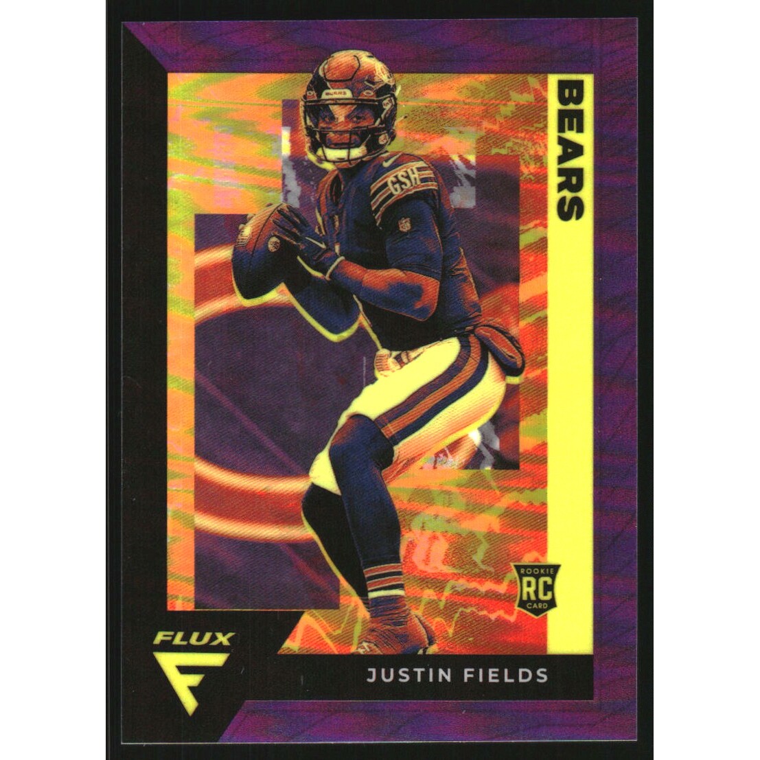 2021 Panini Chronicles Flux Rookies Purple #3 Justin Fields 2021 Panini Chronicles Flux Rookies Purple #3 Justin Fields