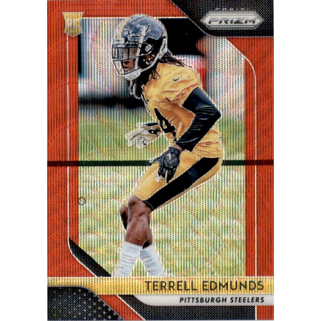 2018 Panini Prizm Prizms Red Wave #252 Terrell Edmunds. rookie card picture