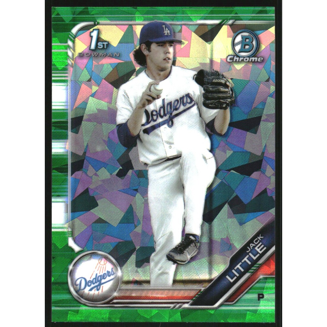 2019 Bowman Chrome Draft Sapphire Green #BDC43 Jack Little. rookie card picture