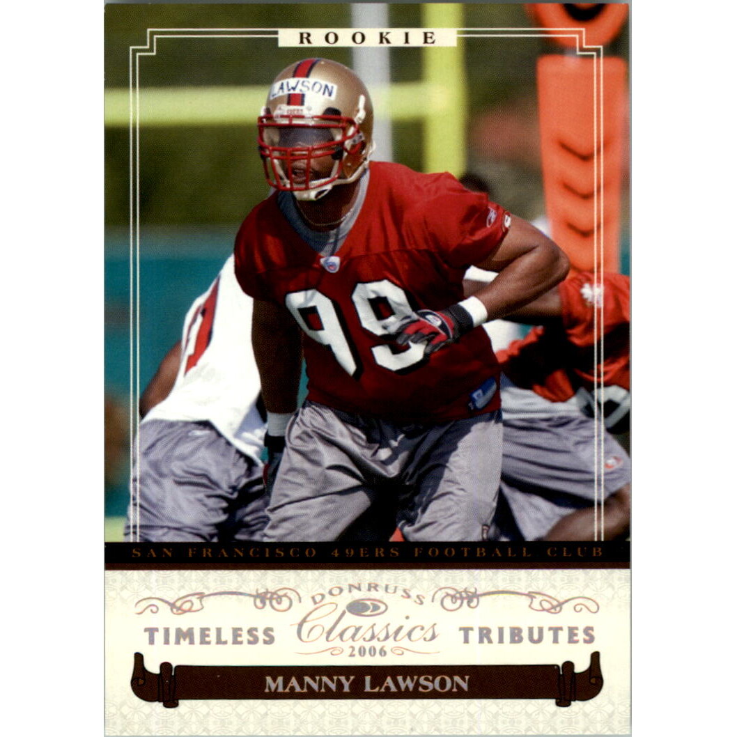 2006 Donruss Classics Timeless Tributes Bronze #191 Manny Lawson. rookie card picture
