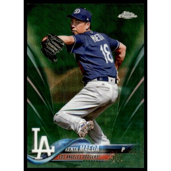 2018 Topps Chrome Green Wave Refractors #181 Kenta Maeda