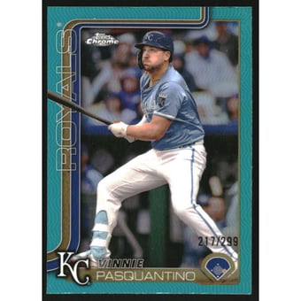 2025 Topps Chrome Teal Refractors #165 Vinnie Pasquantino