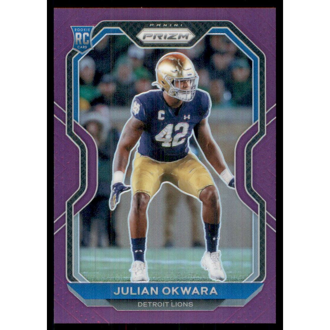2020 Panini Prizm Prizms Purple #361 Julian Okwara. rookie card picture