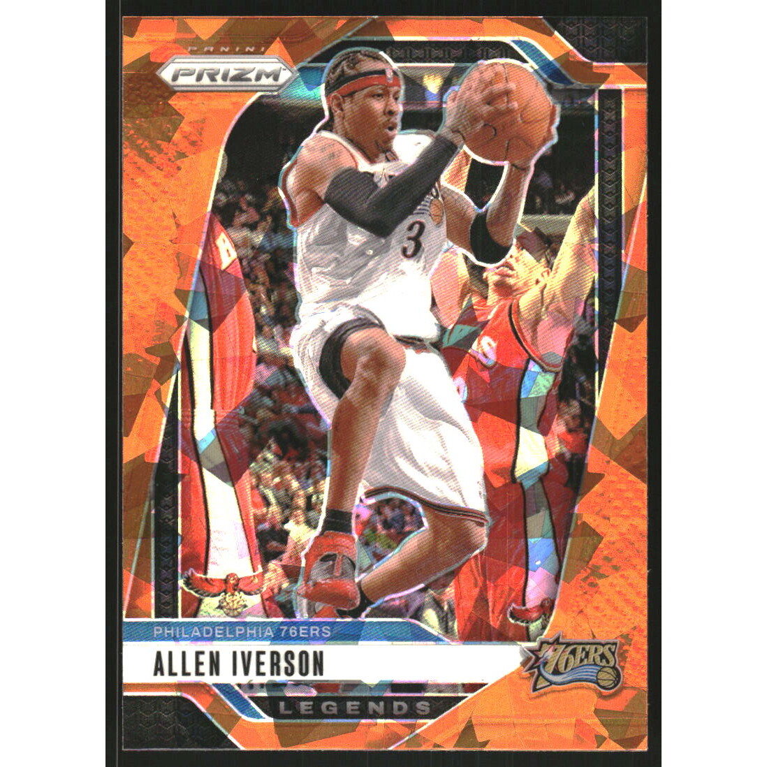 2024-25 Panini Prizm Prizms Orange Ice #291 Allen Iverson 2024-25 Panini Prizm Prizms Orange Ice #291 Allen Iverson