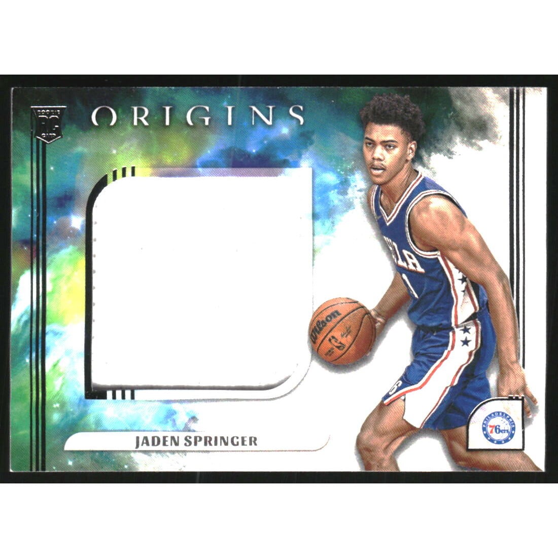 2021-22 Panini Origins Rookie Jumbo Jerseys Blue #28 Jaden Springer