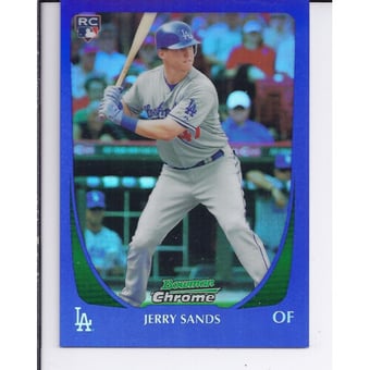 2011 Bowman Chrome Draft Blue Refractors #100 Jerry Sands