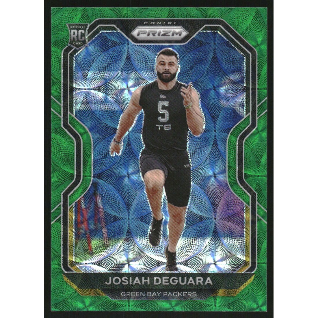 2020 Panini Prizm Prizms Green Scope #362 Josiah Deguara. rookie card picture