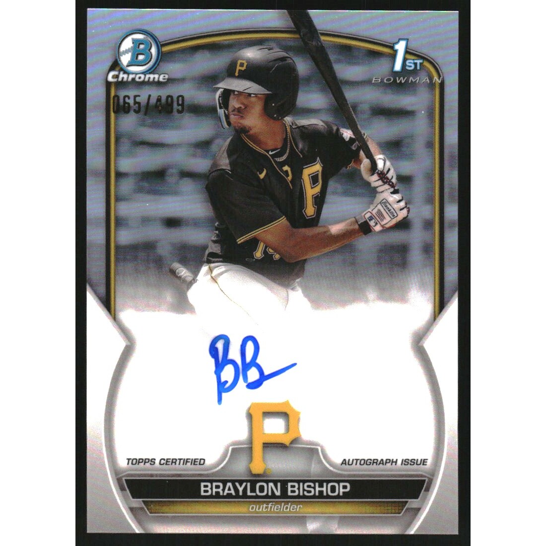 2023 Bowman Chrome Prospect Autographs Refractors #CPABB Braylon Bishop