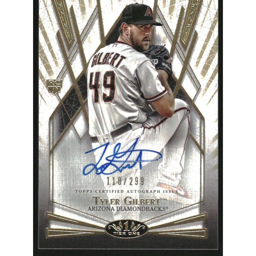 2022 Topps Tier One Break Out Autographs #BOATG Tyler Gilbert/299. rookie card picture
