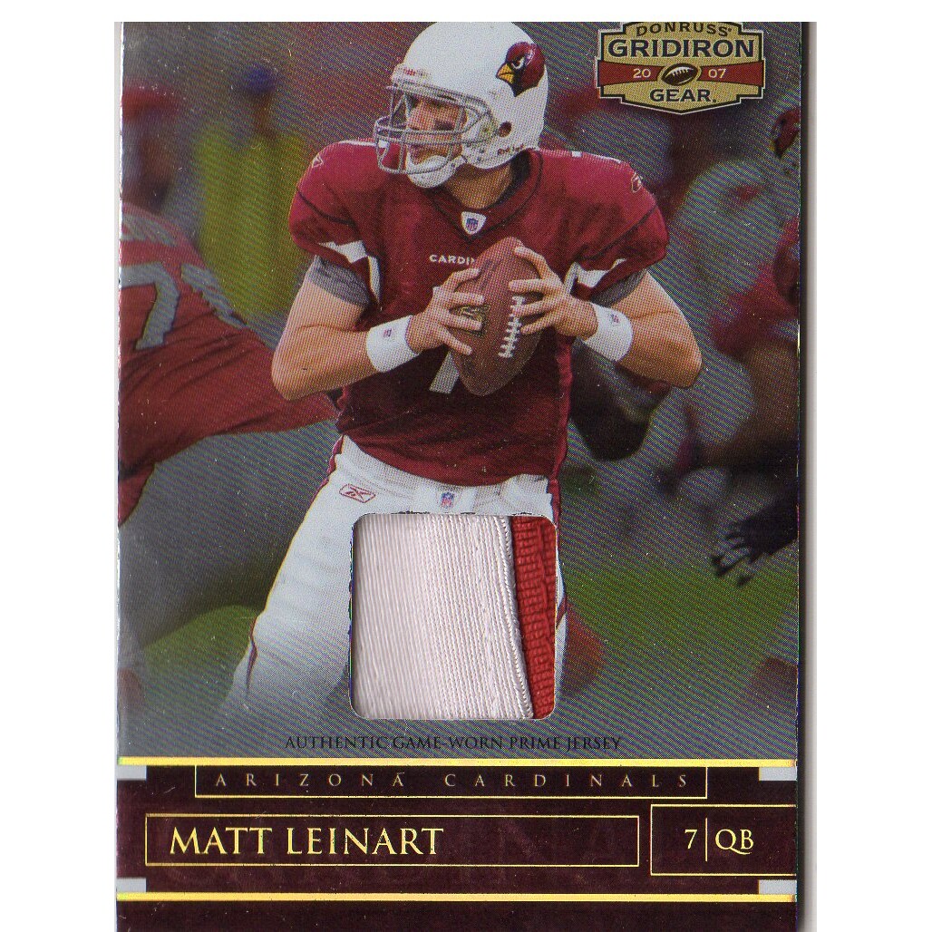 2007 Donruss Gridiron Gear Jerseys Prime #37 Matt Leinart. rookie card picture