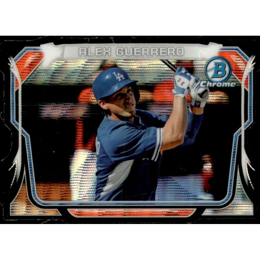 2014 Bowman Chrome Mini Die-Cut Black Wave Refractors #MCAG Alex Guerrero. rookie card picture
