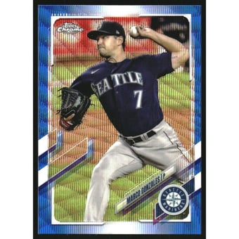 2021 Topps Chrome Blue Wave Refractors #152 Marco Gonzales