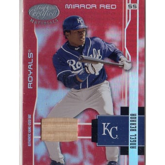 2003 Leaf Certified Materials Mirror Red Materials #80 Angel Berroa Bat/250